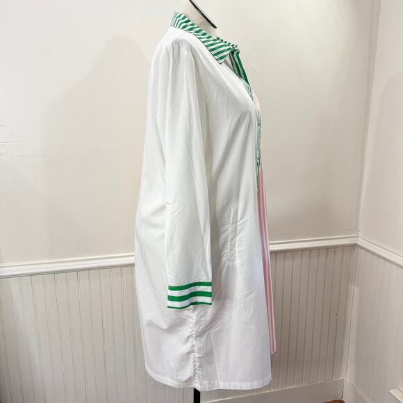 AKA Sorority Size XXL Shirt Dress Ivy Storehouse Alpha Kappa Alpha Striped READ - Picture 2 of 15